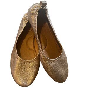 Sofft Kenni Metallic Bronze / Gold Leather Ballet Flats - 8.5 M